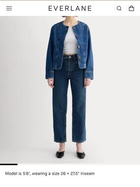 Everlane Way High Jean 2.0 Dark Indigo Women’s Straight-Leg Jeans